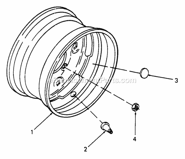 Rear Wheel Diagram and Parts List for 2086 880001-899000 Cub Cadet Lawn Tractor